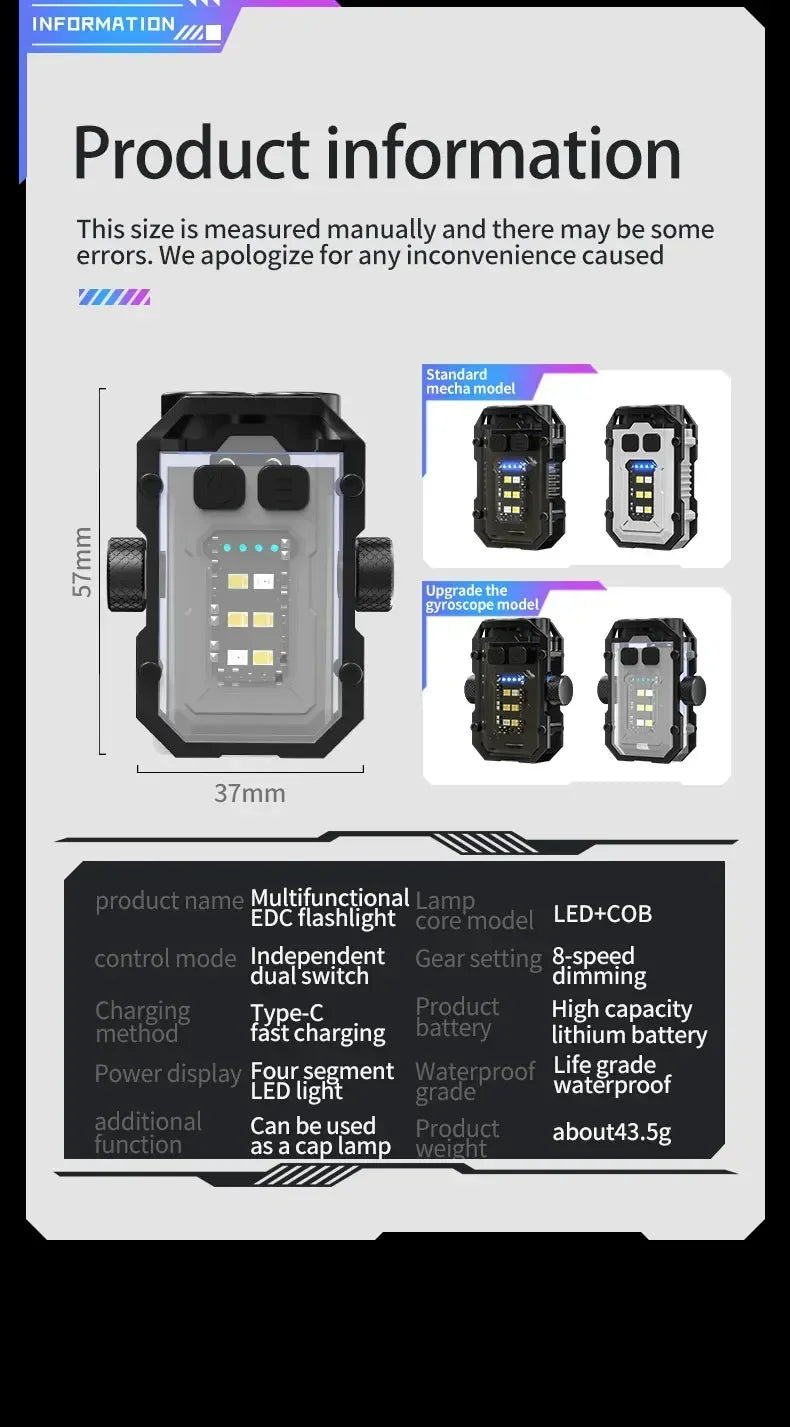 Mini LED Portable Magnetic Flashlight